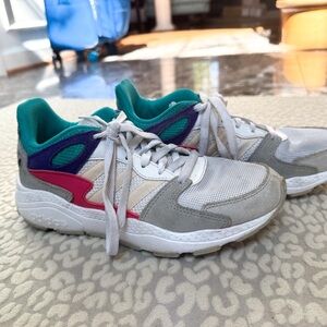 Adidas Crazychaos White Ecru Tint Colorful Sole Sneakers Size